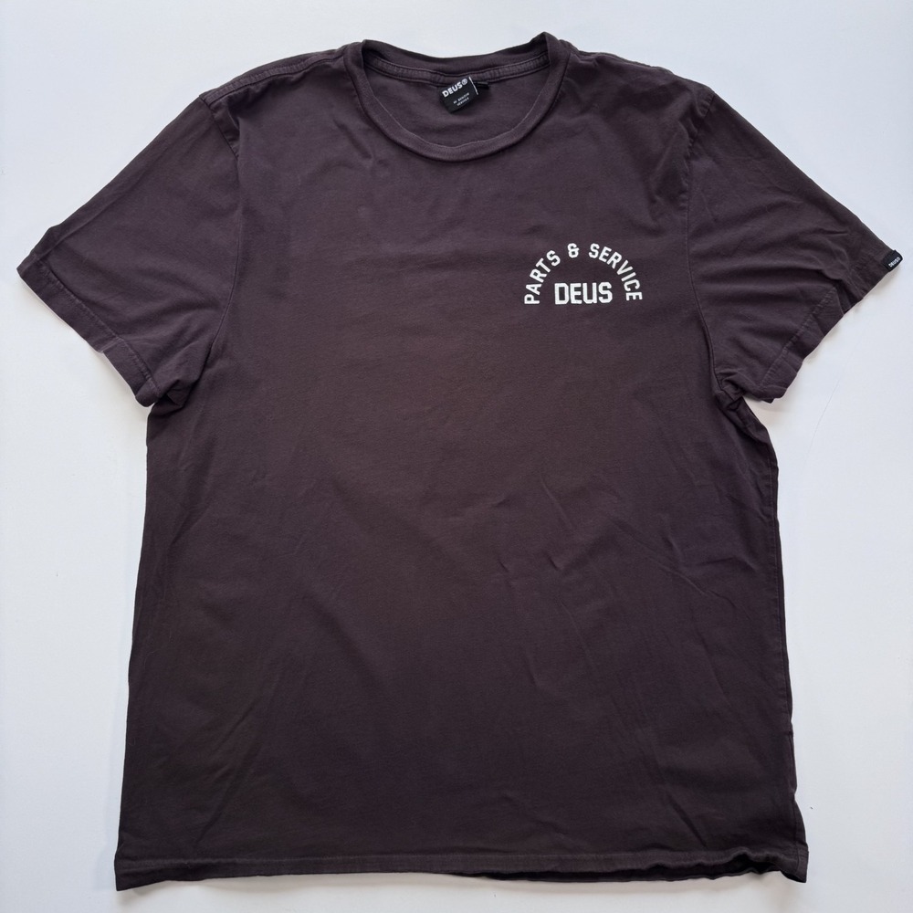 DEUS EX MACHINA Short Sleeve T-Shirt Tee Mens XLarge Brown Troop Tee
